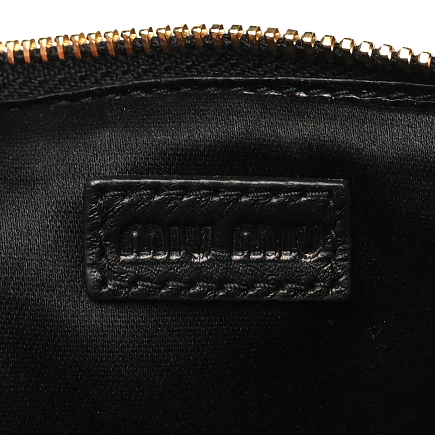 Vitello Lux Matelasse Double Zip Phone Holder Black