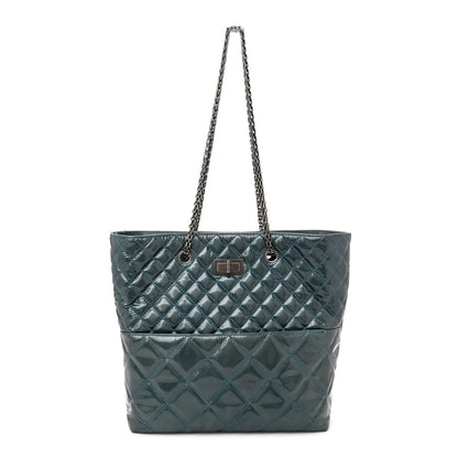 Chanel Patent Quilted Quilted Reissue 2.55 Tote Blue 1 of 12