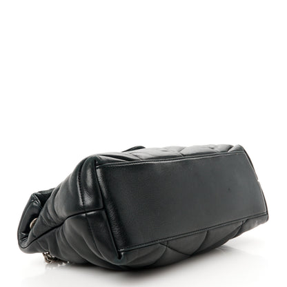 Saint Laurent Lambskin Quilted Small Loulou Puffer Monogram Chain Satchel Black 4 of 11