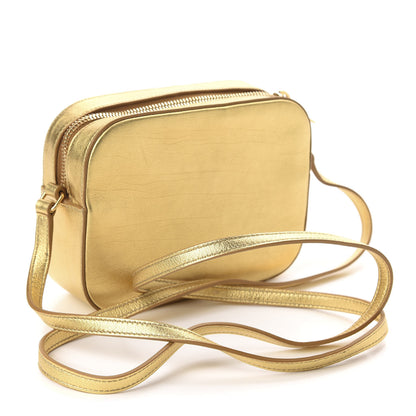 Saint Laurent Metallic Calfskin Small Classic Monogram Camera Bag Gold 3 of 10