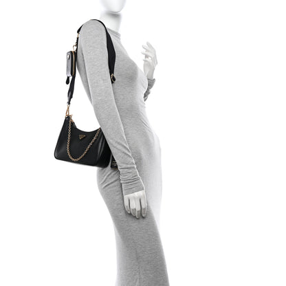 Prada Saffiano Lux Re-Edition 2005 Shoulder Bag Black 3 of 10