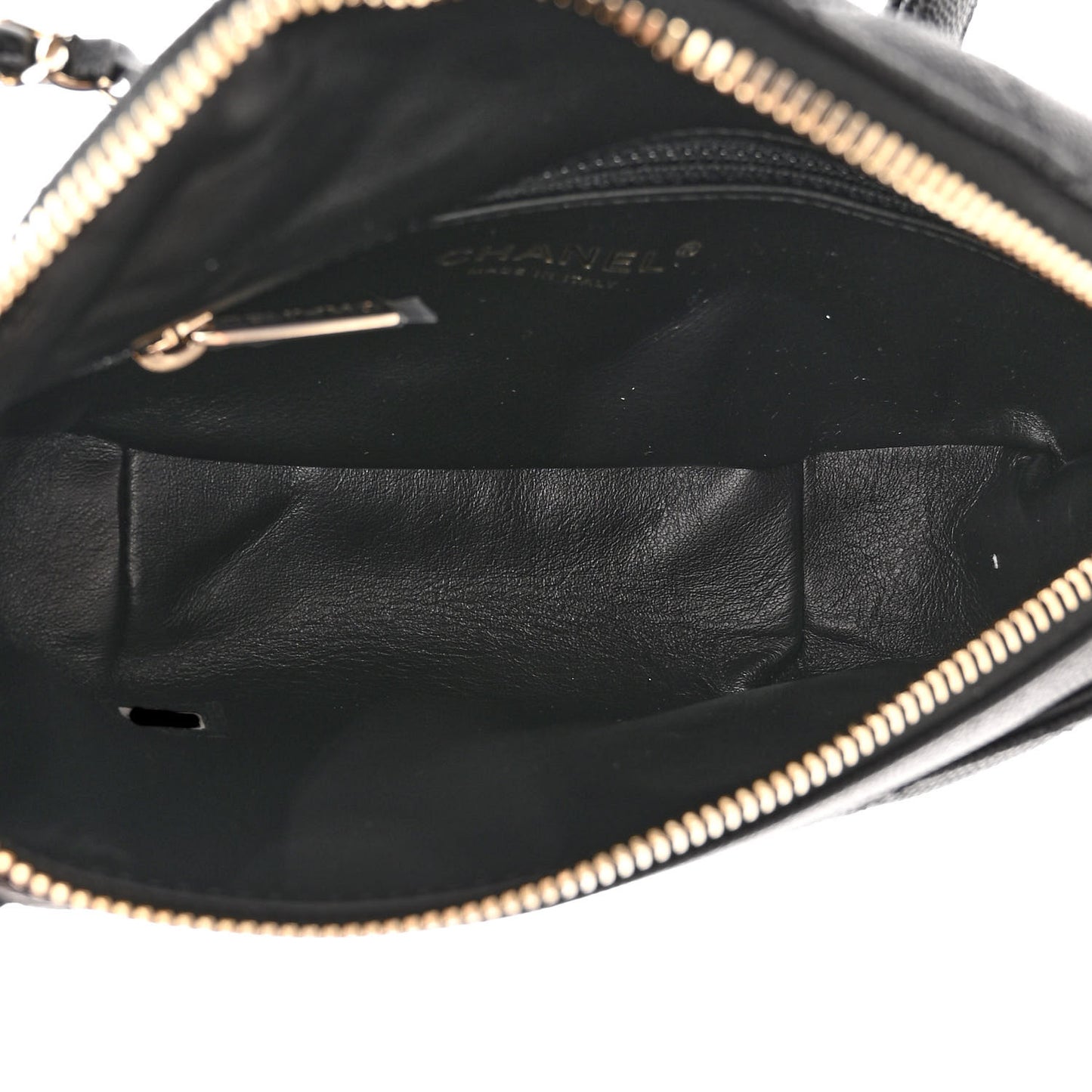 Caviar Quilted Filigree Waist Bag Black