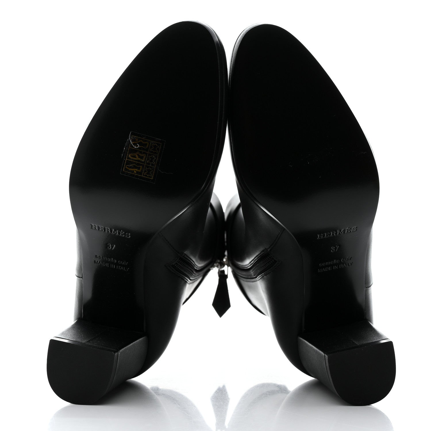 Hermes Calfskin Saint Germain Ankle Boots 37 Black 5 of 9