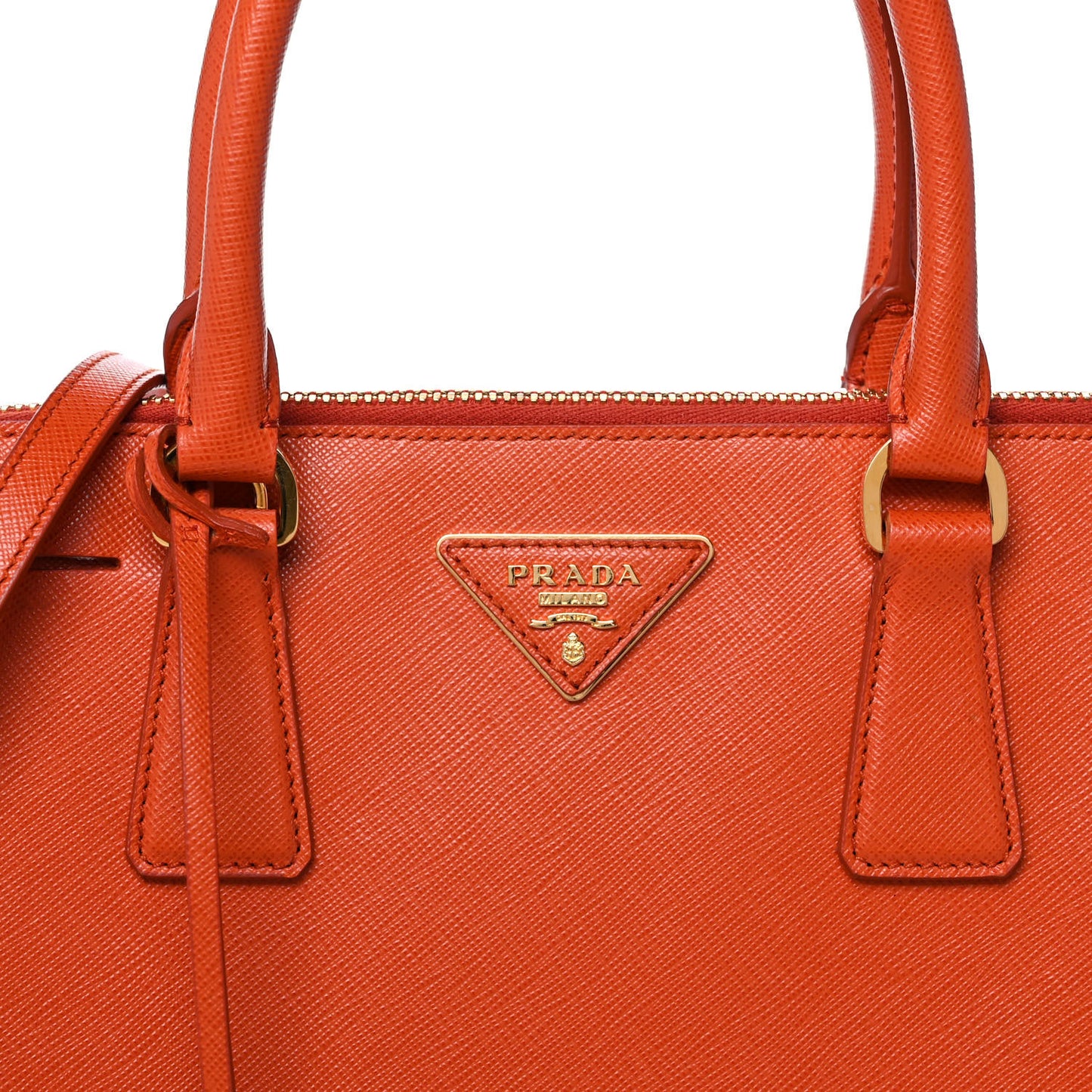 Saffiano Lux Medium Promenade Tote Papaya