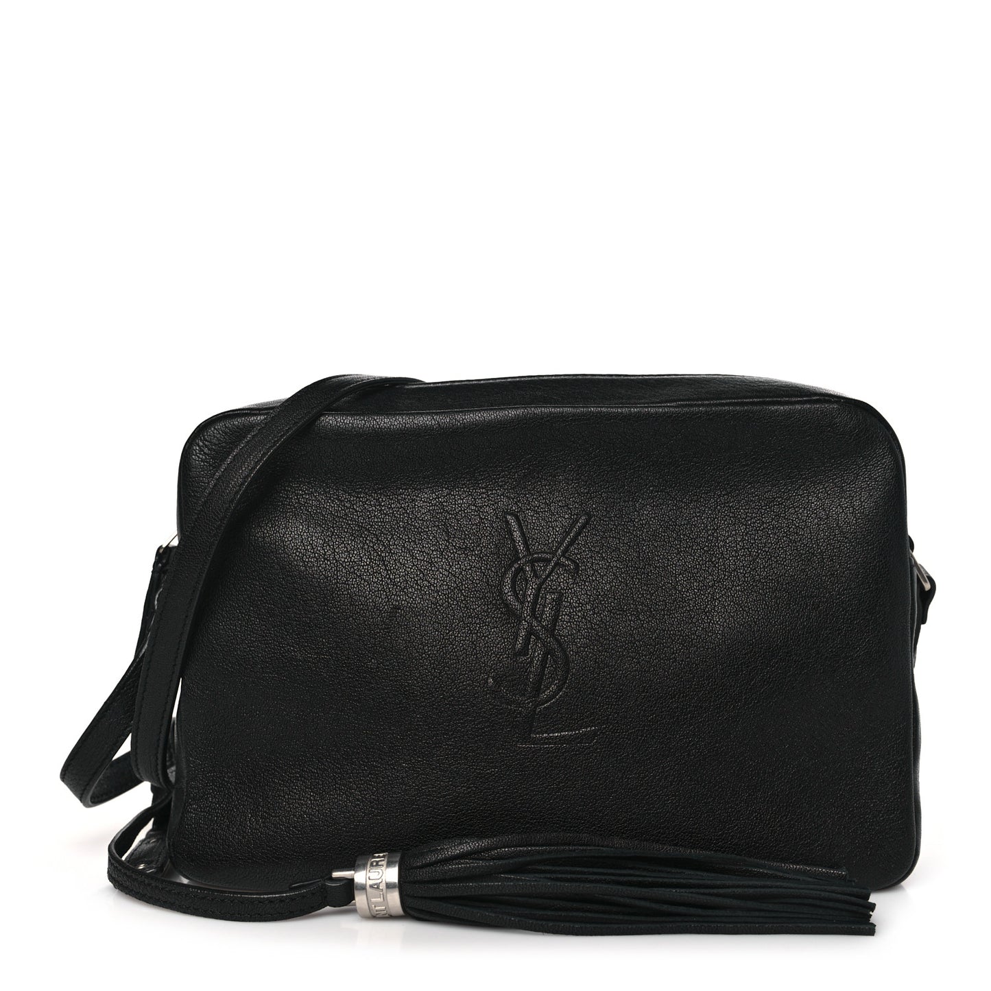 Lambskin Monogram Small Lou Camera Bag Black