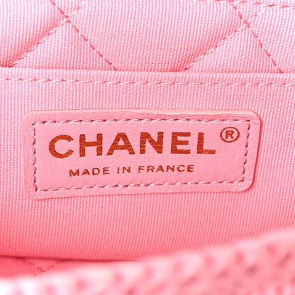 Chanel Raffia Small Dolce Raffia Flap Bag Pink 6 of 13