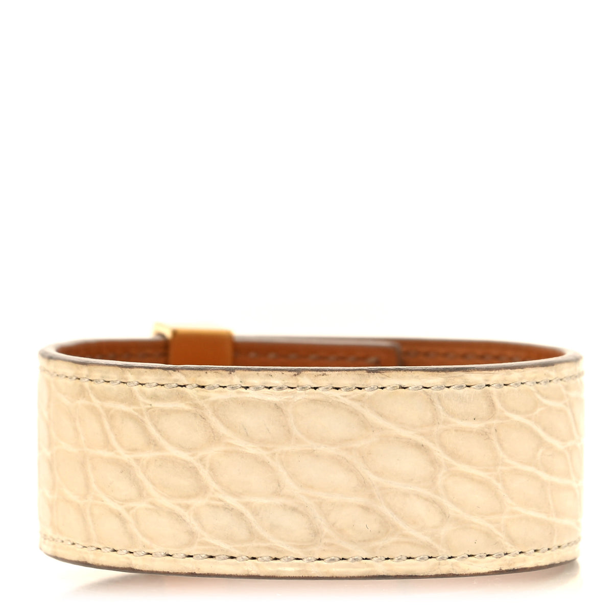 Hermes Matte Alligator Collier de Chien CDC 24 Bracelet T3 Beton 3 of 5