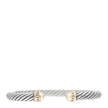David Yurman Sterling Silver 14K Yellow Gold 7mm Cable Classics Bracelet 1 of 4
