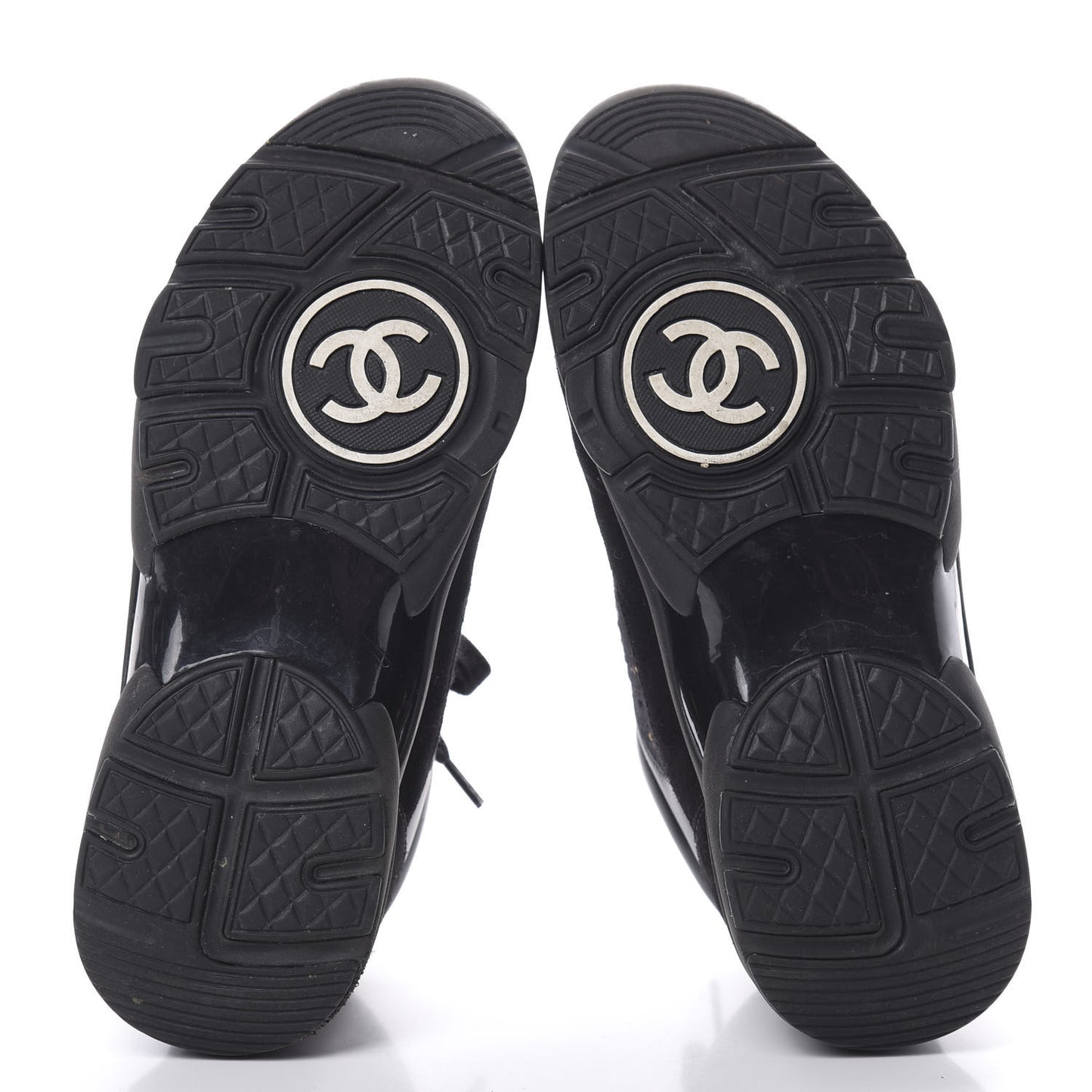 Velour Tweed CC Sneakers 37 Black Gold