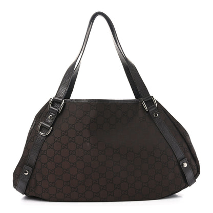 Gucci Nylon Monogram Medium Abbey Shoulder Bag Brown 1 of 10
