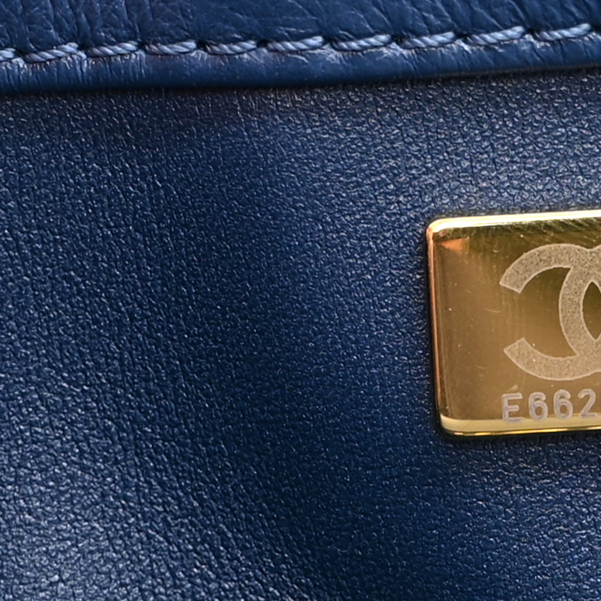 Chanel Lambskin Quilted Medium Top Handle Boy Flap Blue 7 of 10