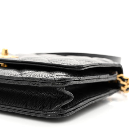 Chanel Caviar Quilted Twist Your Buttons Wallet On Chain WOC Black 11 of 13