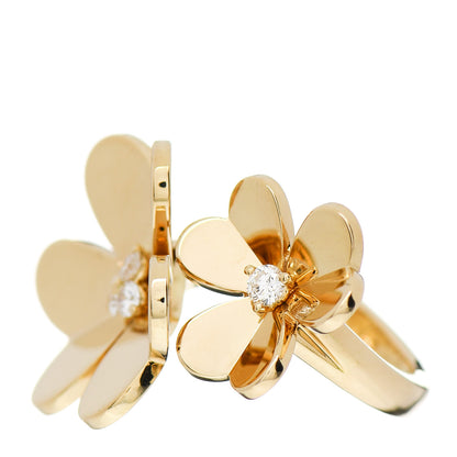 Van Cleef & Arpels 18K Yellow Gold Diamond Frivole Between The Finger Ring 51 5.75 3 of 5