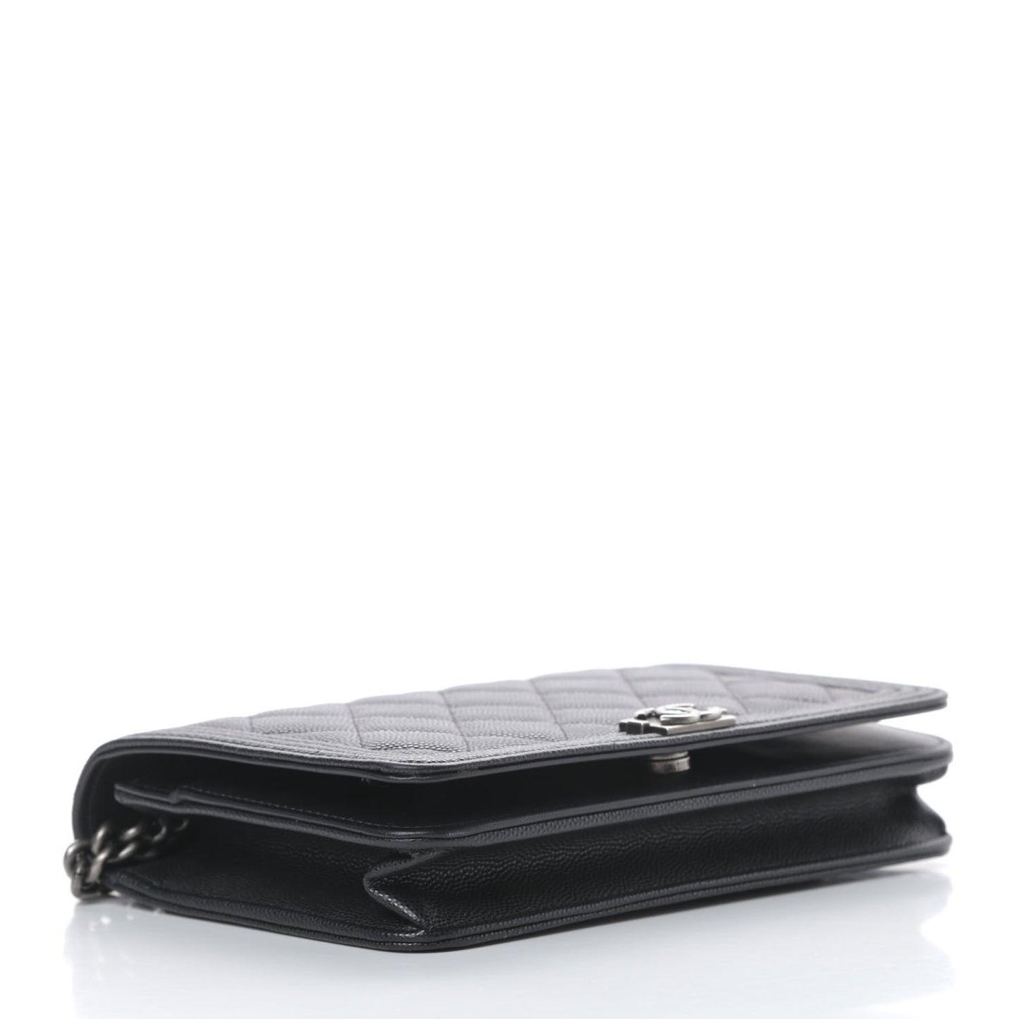 Caviar Quilted Boy Wallet On Chain WOC Black