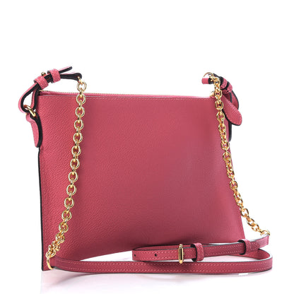Burberry Soft Grain Calfskin Peyton Crossbody Clutch Bag Pink Azalea 3 of 10
