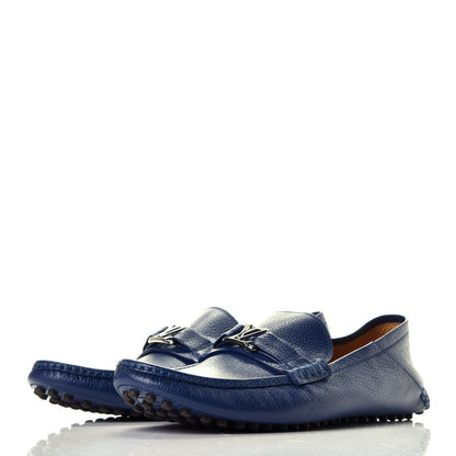 Louis Vuitton Mens Calfskin Hockenheim Moccasin Loafers 7 Navy 3 of 7