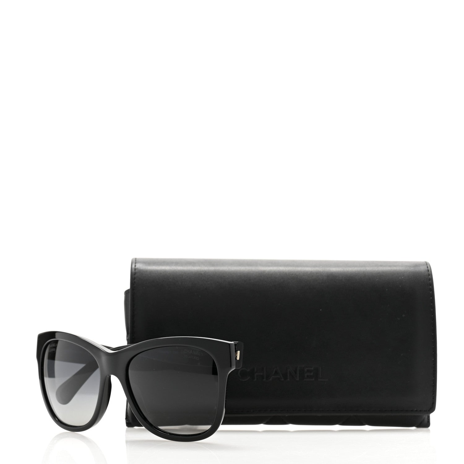 Chanel Acetate Polarized Square CC Sunglasses 5380 Black 8 of 8