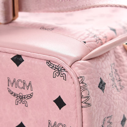 MCM Visetos Small Side Stud Stark Backpack Pink 13 of 14