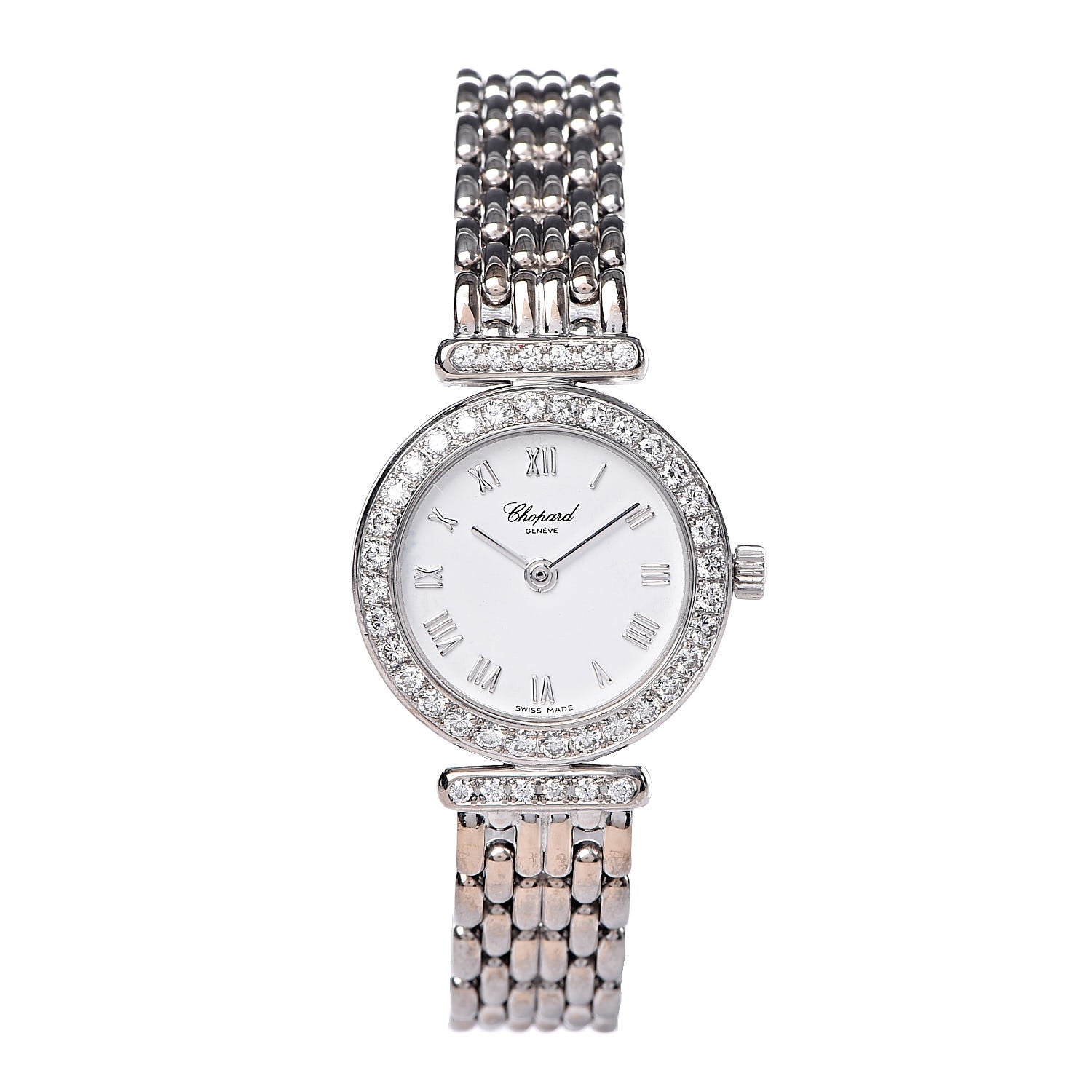 Chopard 18K White Gold Diamond Bezel 20mm Classique Quartz Watch 1 of 7