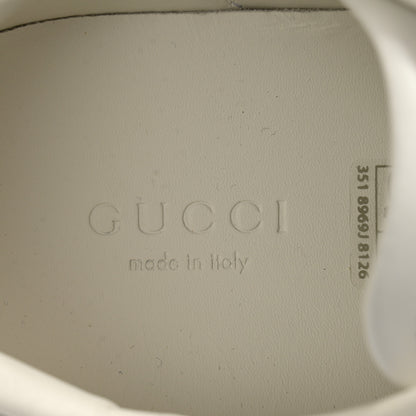 Gucci Calfskin Interlocking G Perforated Womens Ace Sneakers 35 White Grey Sky 6 of 10