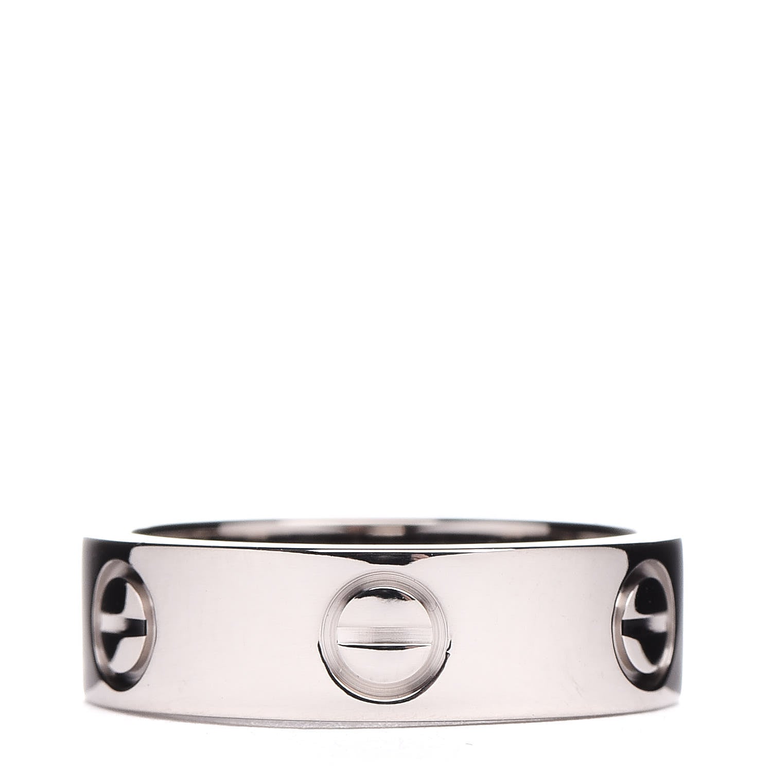 Cartier 18K White Gold 5.5mm LOVE Ring 51 5.75 1 of 5