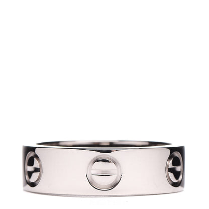 Cartier 18K White Gold 5.5mm LOVE Ring 51 5.75 1 of 5