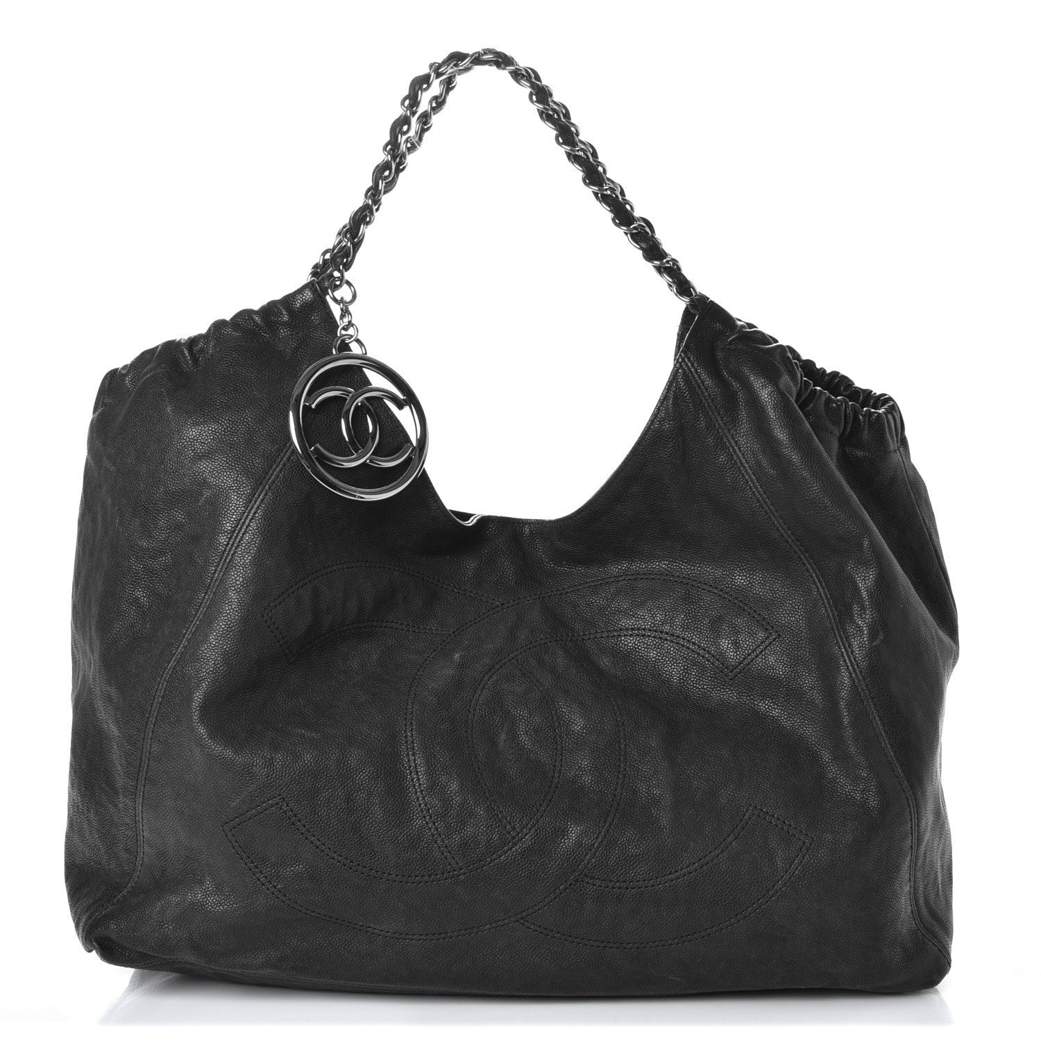 Chanel Distressed Caviar XL Coco Cabas Black 1 of 12