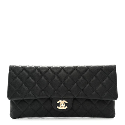 Chanel Caviar Quilted Flap Clutch Black 1 of 7