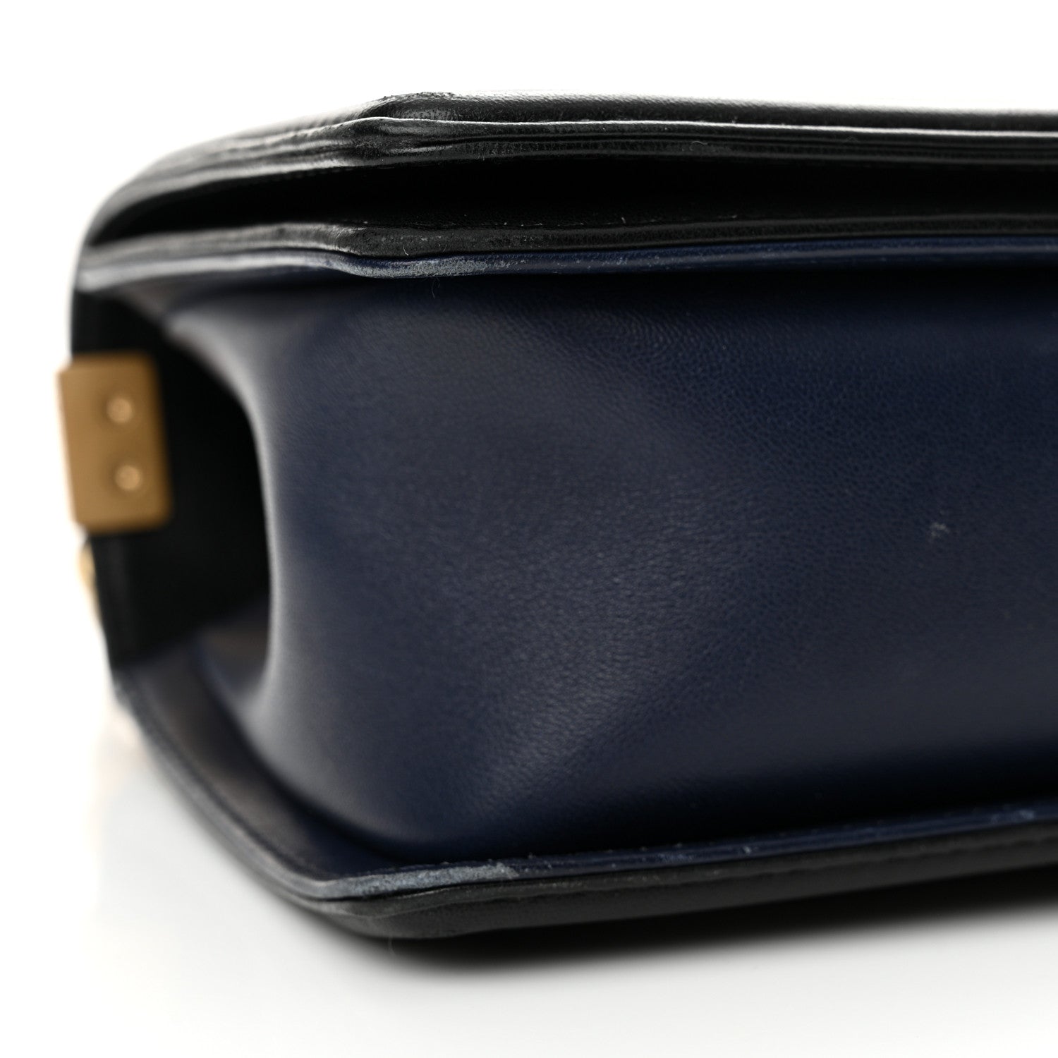 Chanel Lambskin Quilted Bi-Color Medium Boy Flap Black Navy 9 of 15