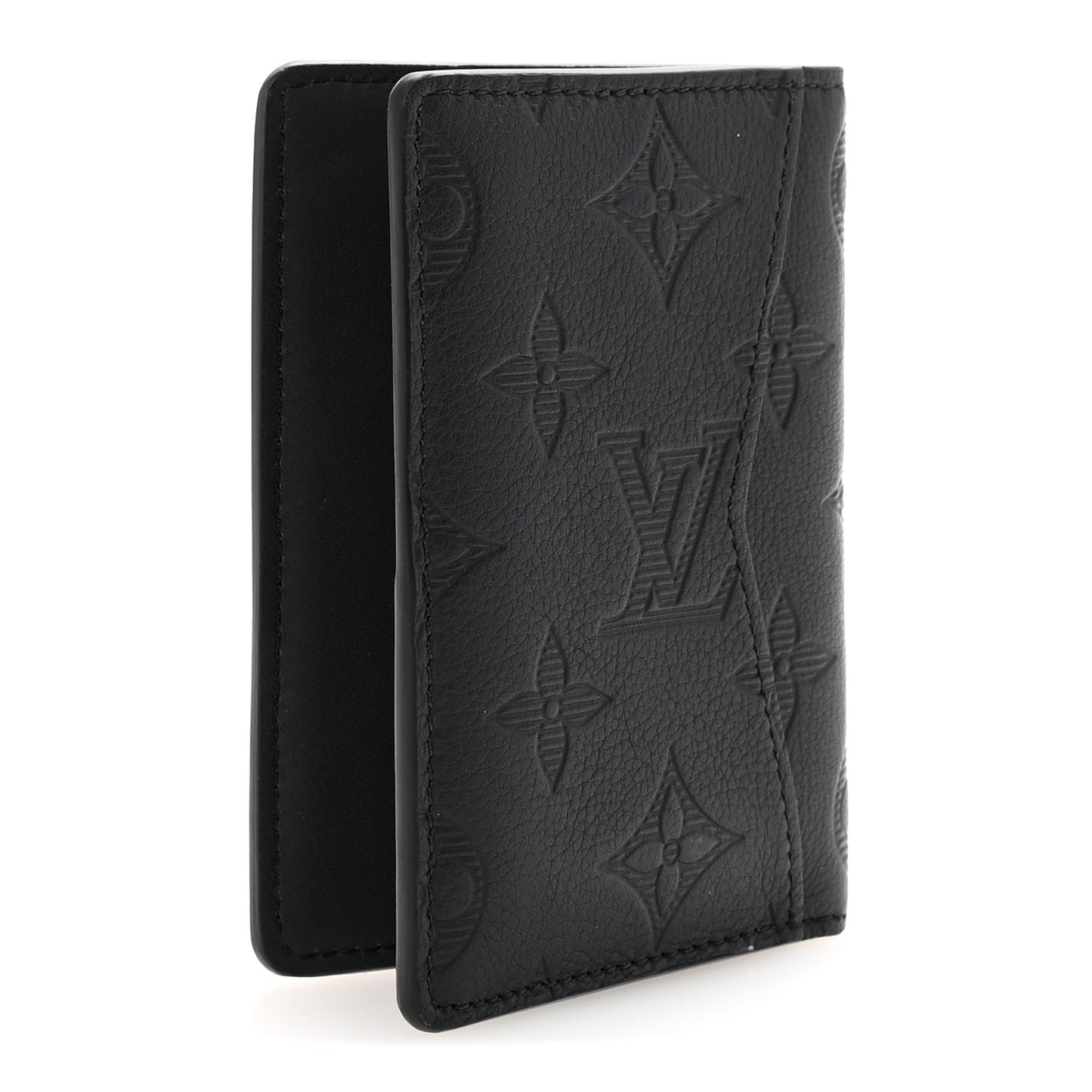 Calfskin Monogram Shadow Pocket Organizer Black