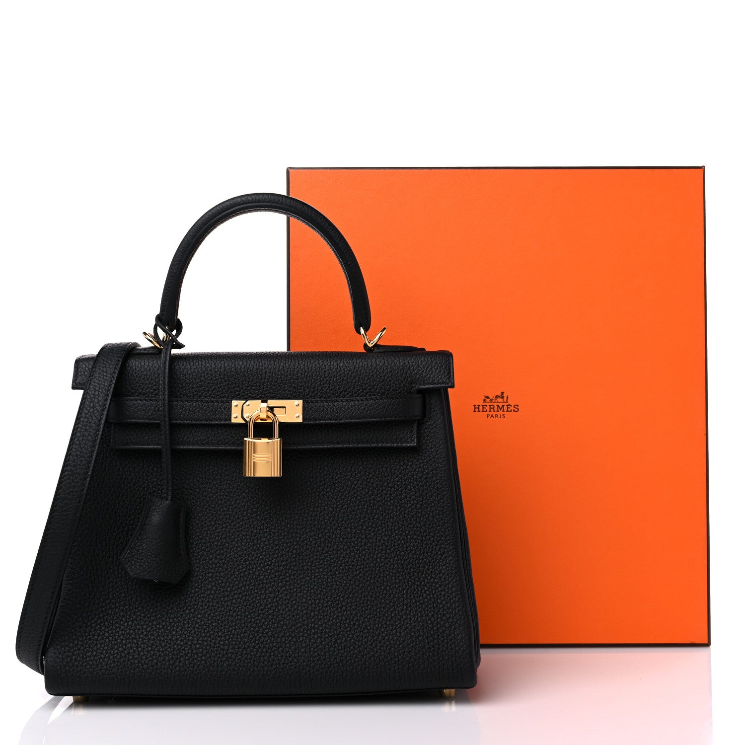 Hermes Togo Kelly Retourne 25 Black 10 of 10