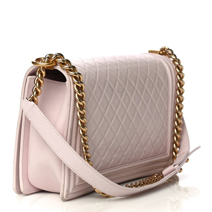 Chanel Lambskin Quilted New Medium Boy Flap Light Pink 2 of 16