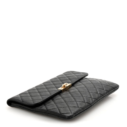Chanel Caviar Quilted Medium Golden Class Pouch Black 4 of 11