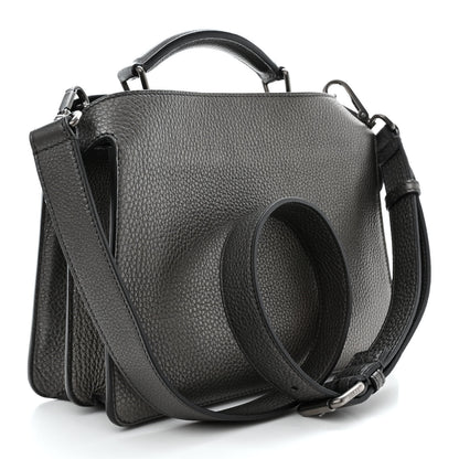 Fendi Cuoio Romano Lux Mini Peekaboo I SEE U Satchel Graphite 3 of 11