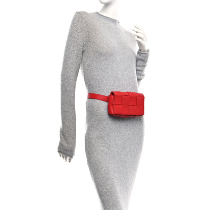 Bottega Veneta Nappa Maxi Intreccio The Belt Cassette Bag Bright Red 2 of 9