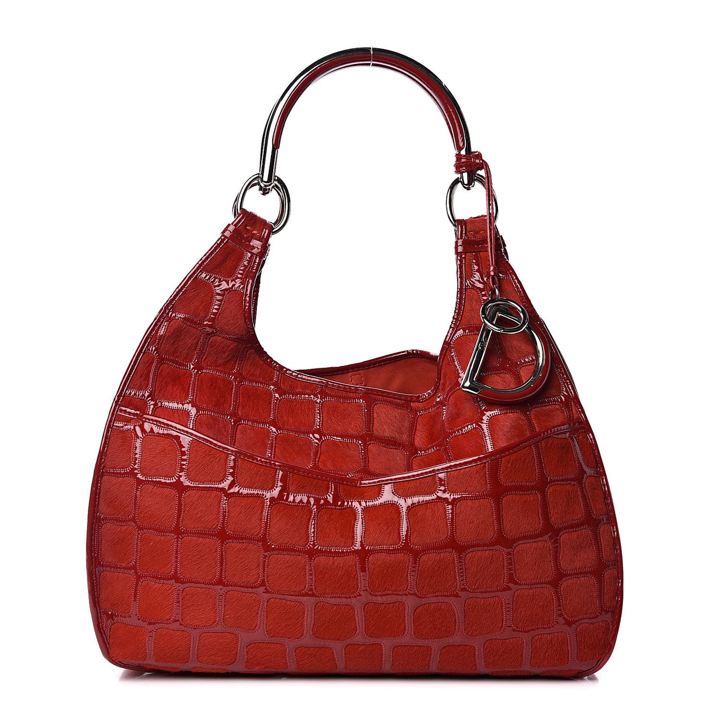 Pony Hair Patent 61 Tote Red
