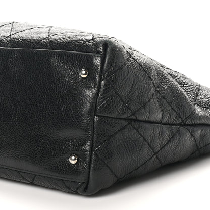 Chanel Glazed Calfskin Large On The Road Tote Black 10 of 10