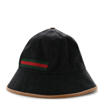 Gucci Monogram Web Bucket Hat S Black 1 of 10