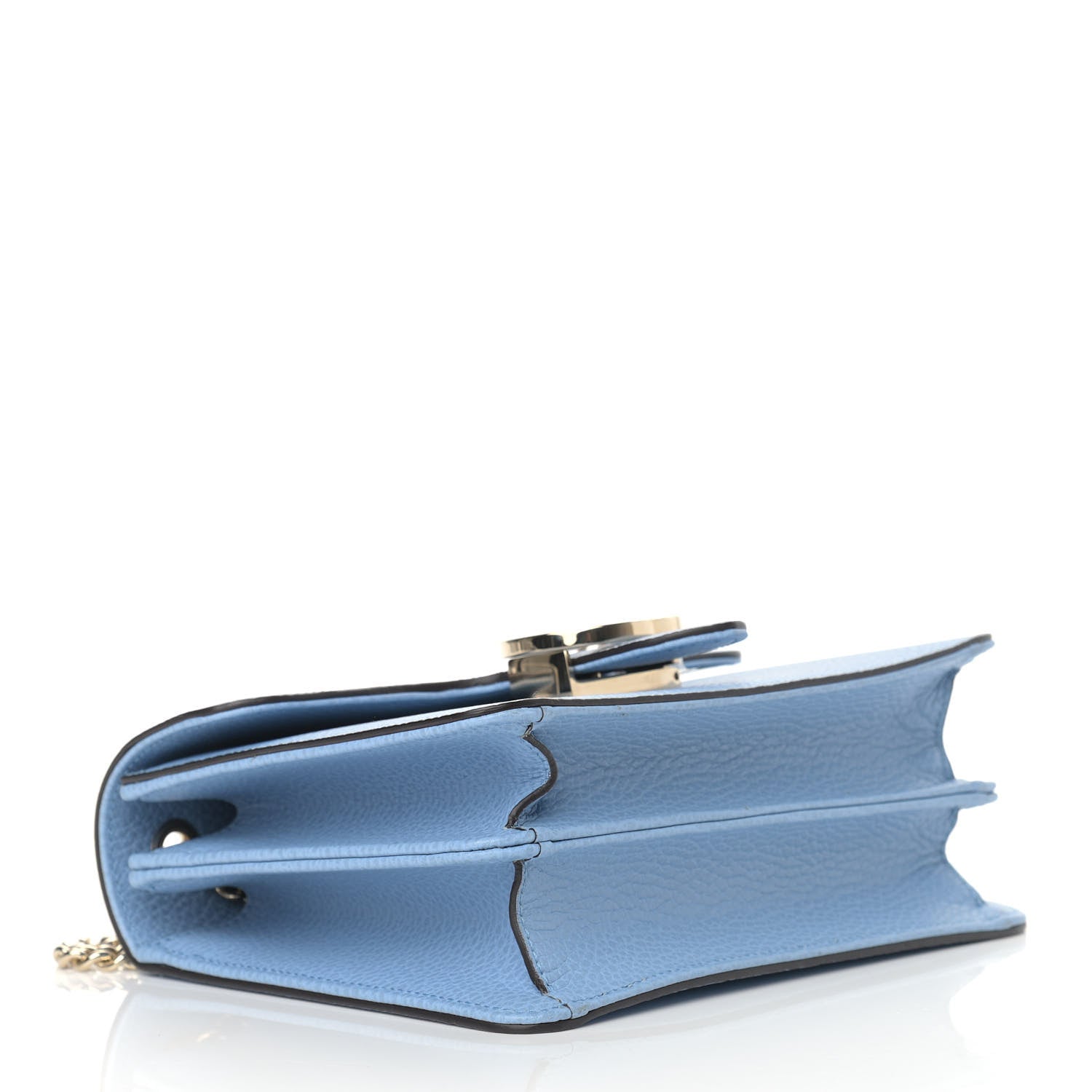 Gucci Dollar Calfskin Small Interlocking G Shoulder Bag Mineral Blue 4 of 9