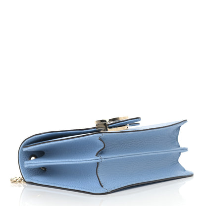 Gucci Dollar Calfskin Small Interlocking G Shoulder Bag Mineral Blue 4 of 9