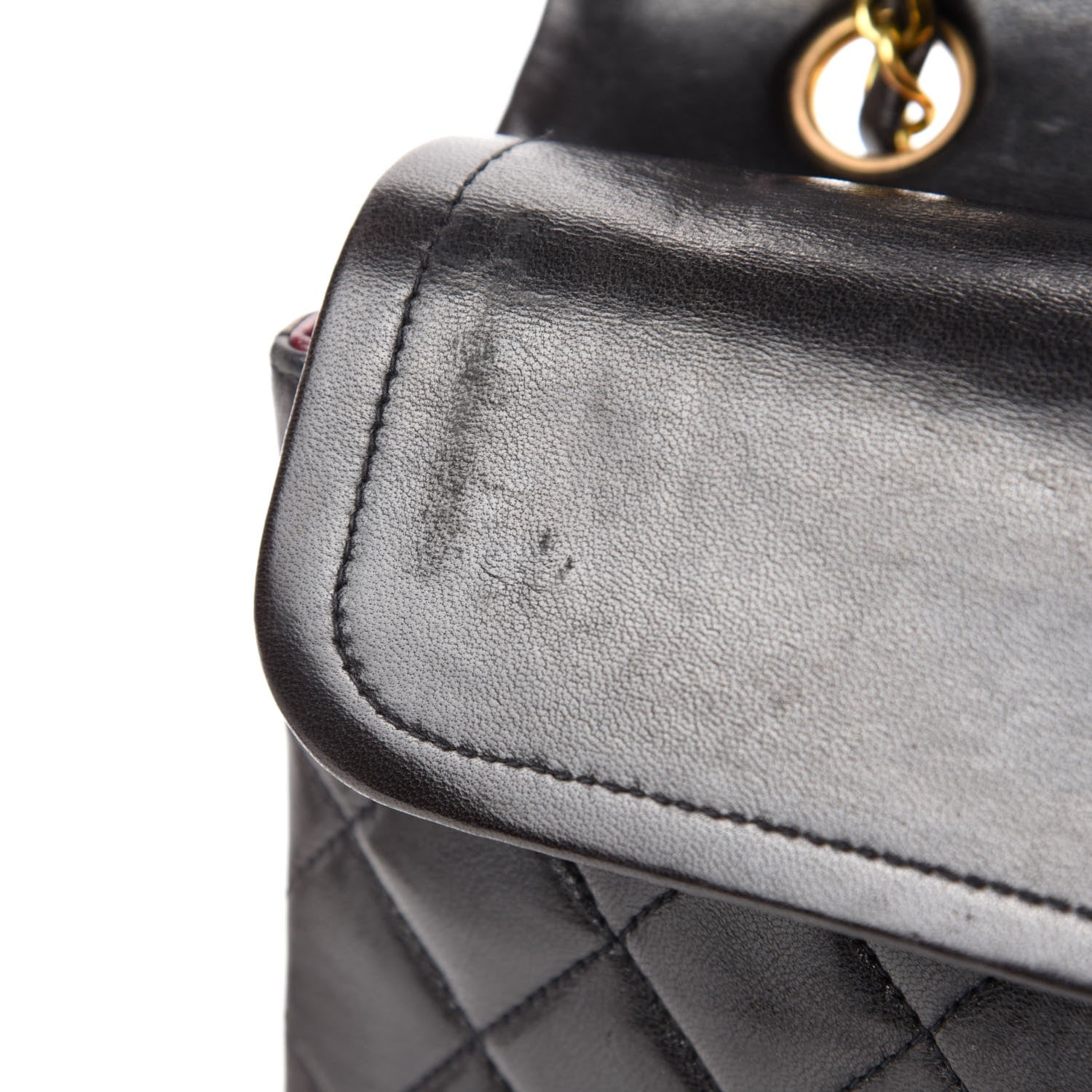 Chanel Lambskin Quilted Medium Double Flap Dark Brown 8 of 13