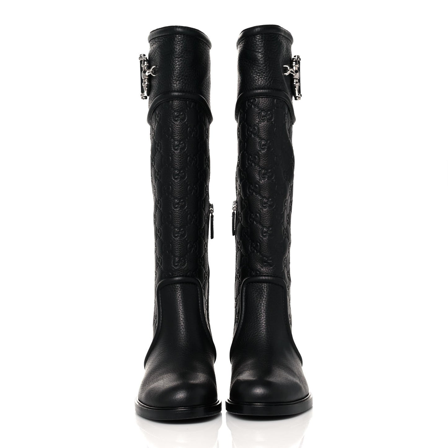 Guccissima Cellarius Soft Calfskin D Ring Boots 37 Black