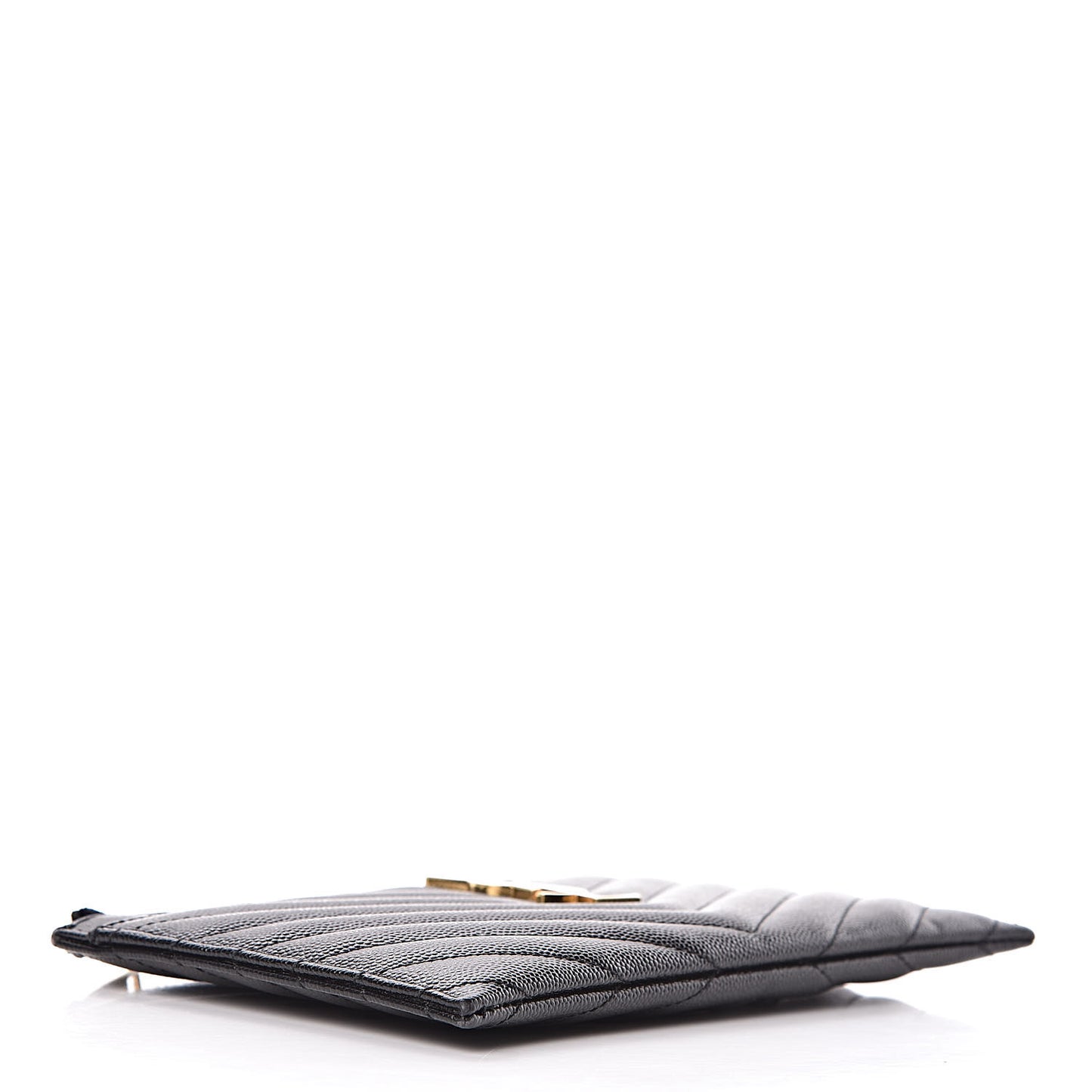 Grain De Poudre Chevron Monogram Bill Pouch Black