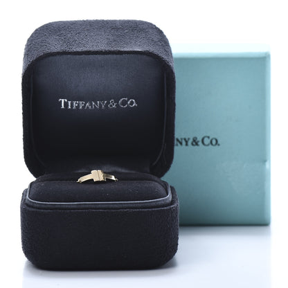 Tiffany 18K Rose Gold T Chain Ring 54 7 5 of 5