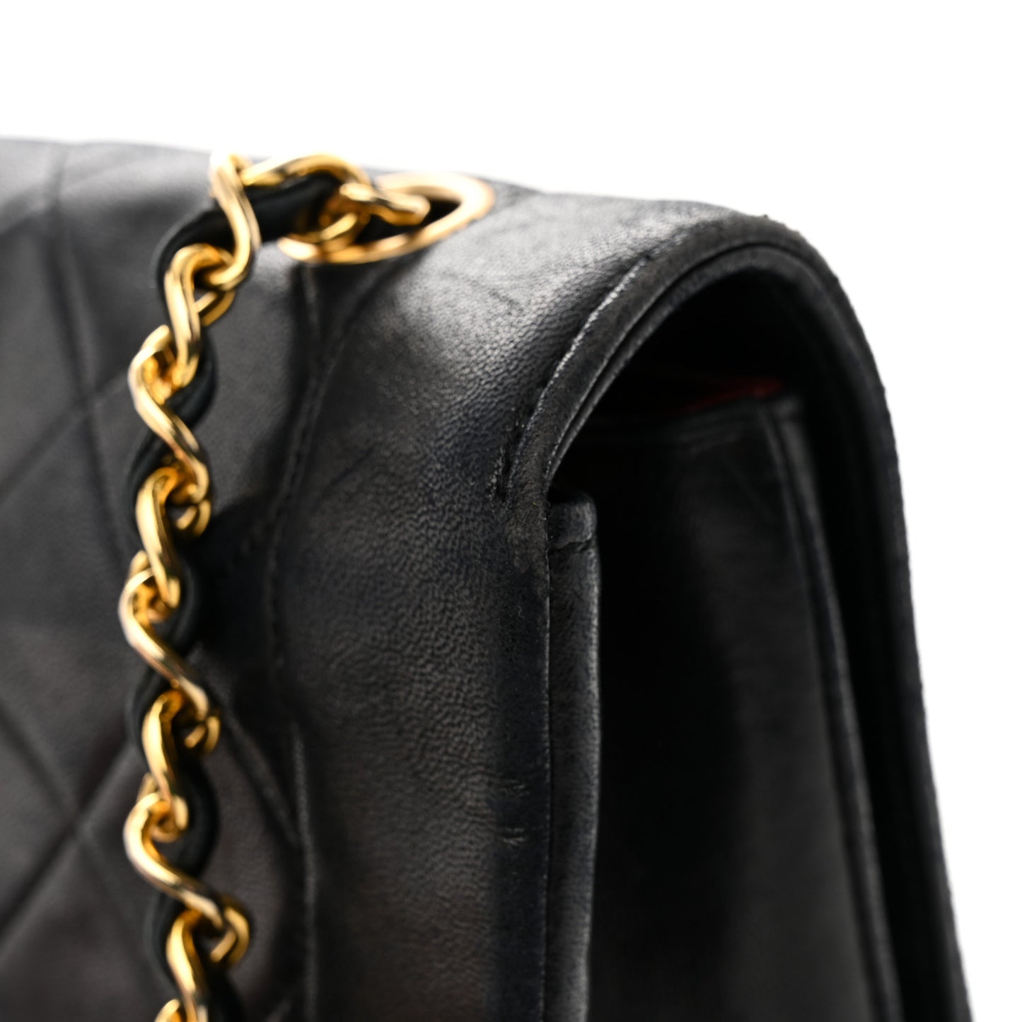 Lambskin Quilted Medium Single Flap Black