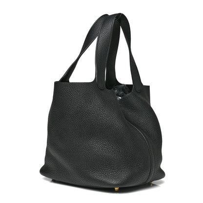 Hermes Taurillon Clemence Picotin Lock 22 MM Black 3 of 9