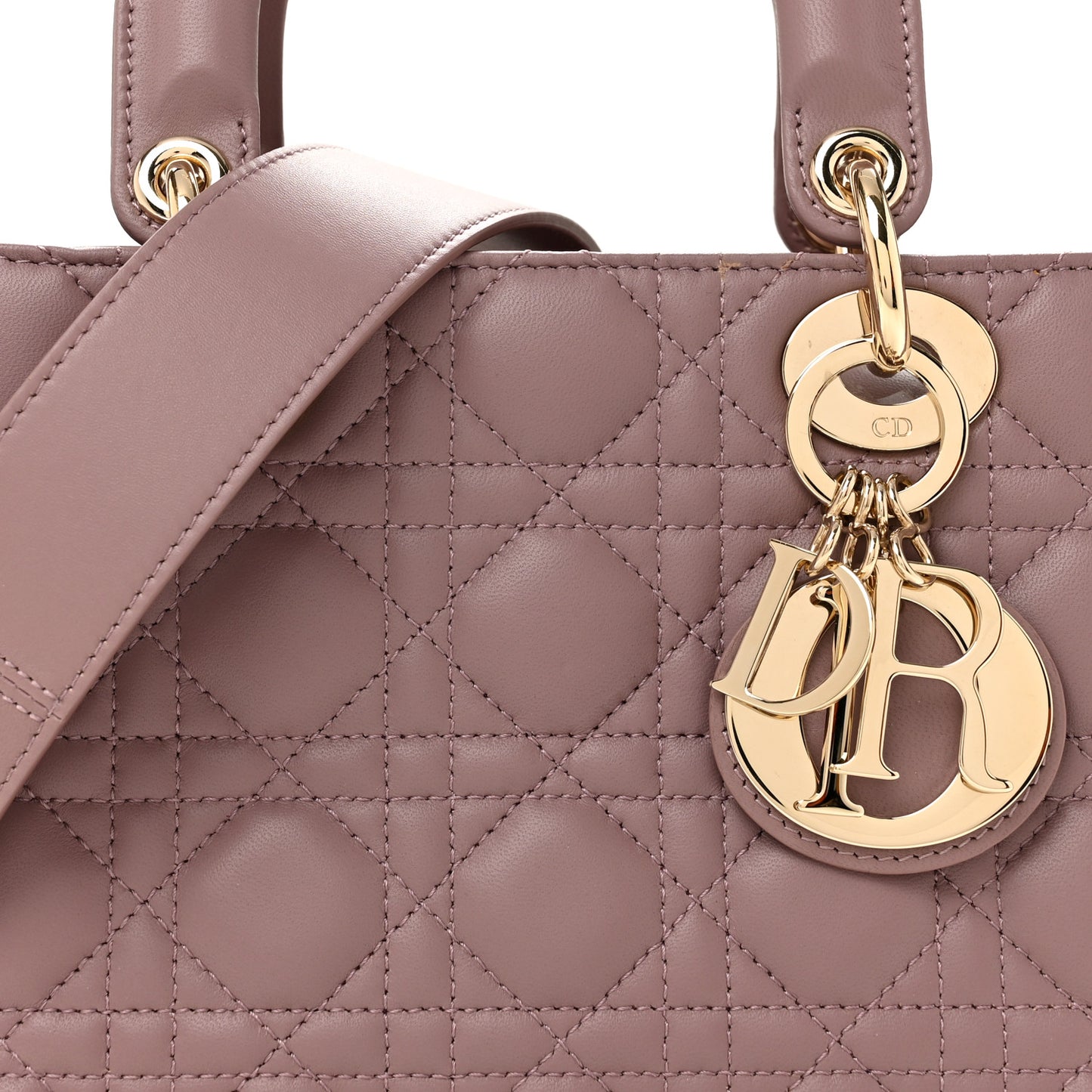 Lambskin Cannage Small My ABCDior Lady Dior Peony Pink