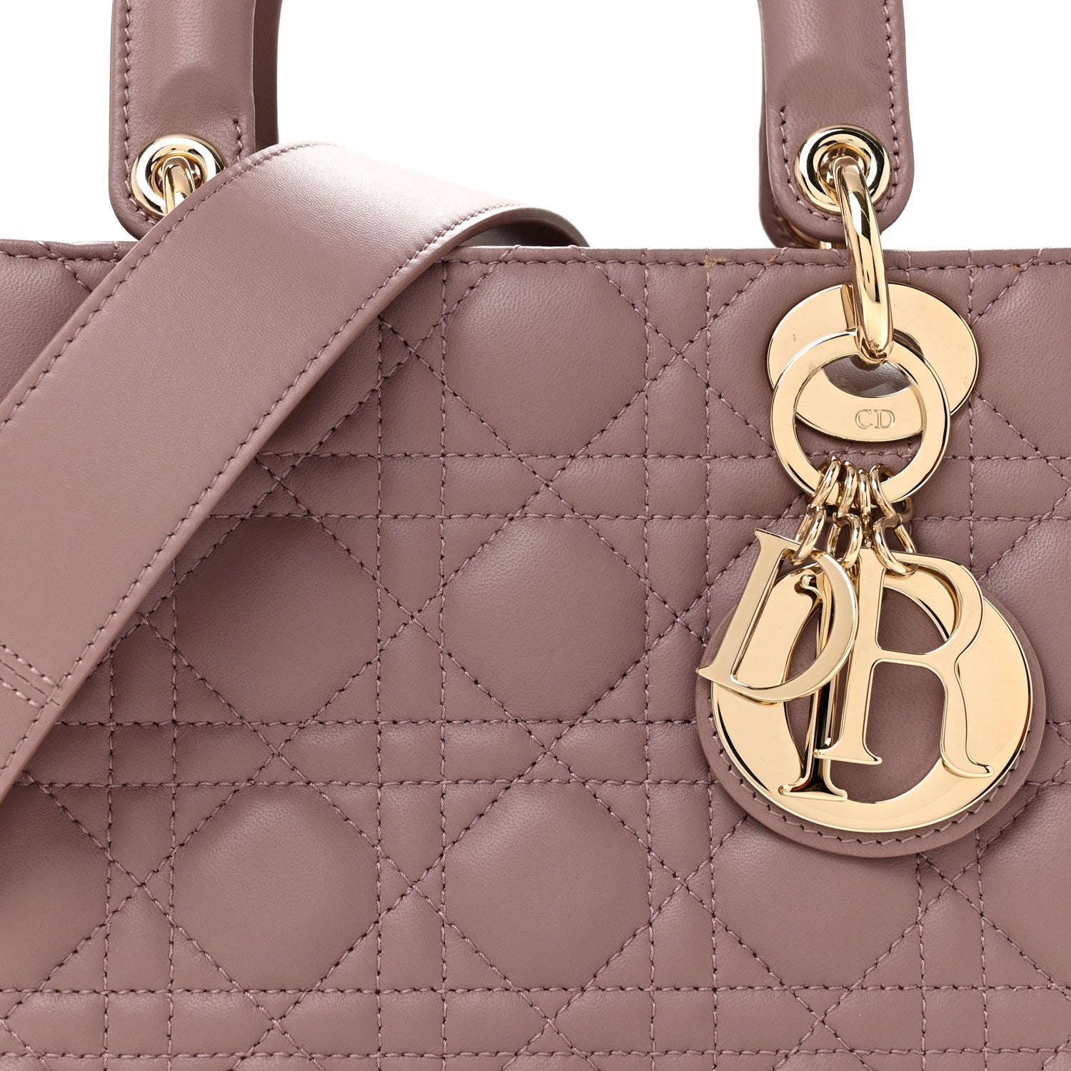 Christian Dior Lambskin Cannage Small My ABCDior Lady Dior Peony Pink 8 of 11