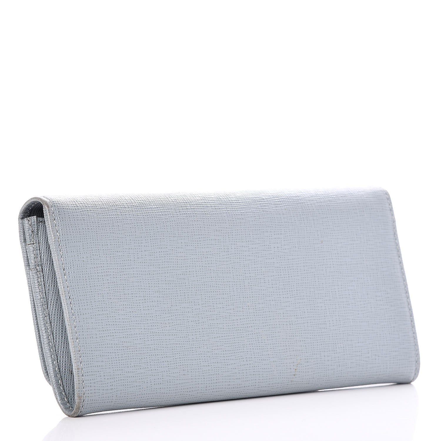 Fendi Vitello Elite Flowerland Continental Wallet Blue 3 of 7