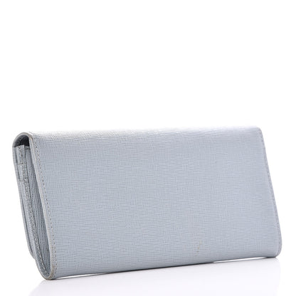 Fendi Vitello Elite Flowerland Continental Wallet Blue 3 of 7